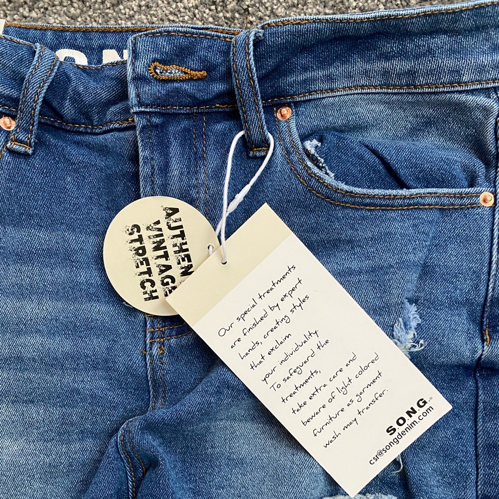 High Rise Jean Shorts - Picture 7 of 11